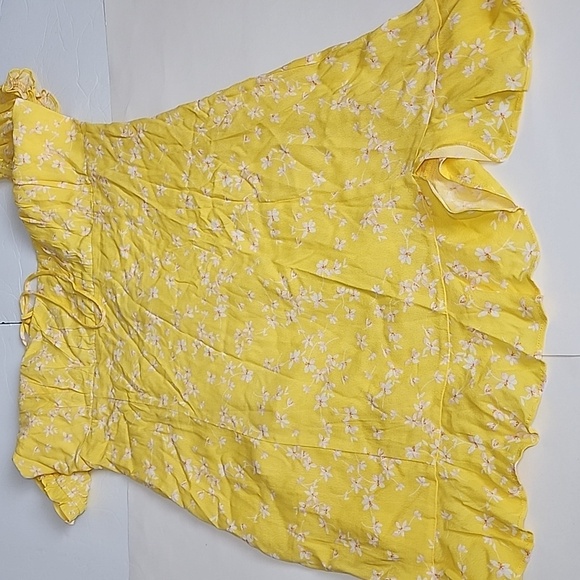 SOPHIE RUE FLORAL YELLOW MINI DRESS/ L - Picture 11 of 12